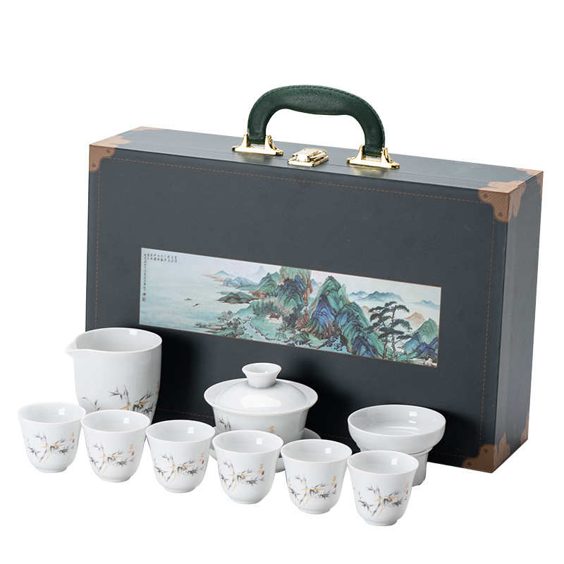 旅行茶具套装陶瓷茶杯茶艺师培训公司商务送客户实用店庆伴手礼品