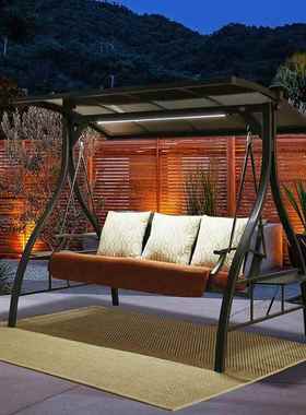 岚庭双户外外秋千人花台园露荡秋千三人EPD摇椅庭院阳台室铁艺秋