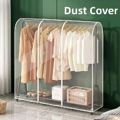 Floor Clothes Hanger Dust Cover Bedroom Drying Rack Dust