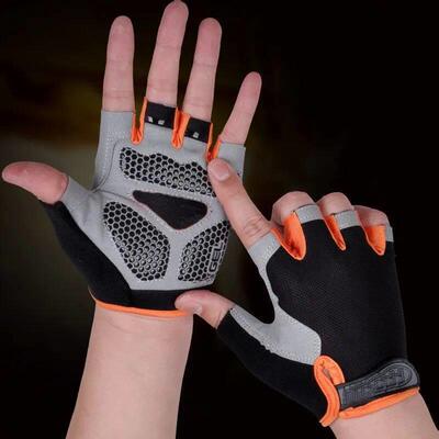 Cycling Gloves Anti Slip Shock Breathable Half Fingerless Gl