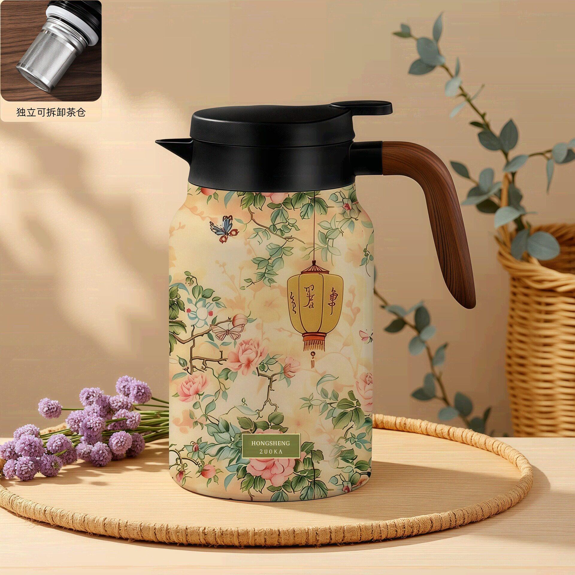 复古高颜值保温壶2025新款家用茶水分离焖茶壶热水瓶暖水壶大容量