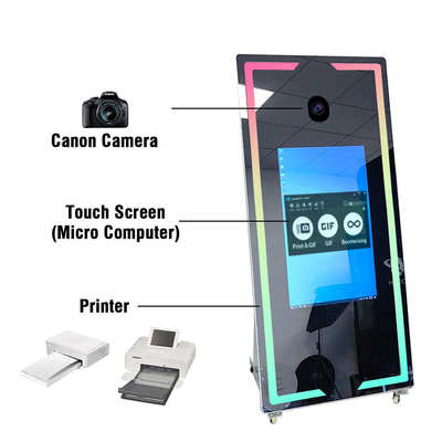 海外仓优惠多功能触摸镜面拍照机智能可移动电脑室内拍照一体机