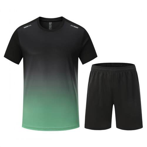 Sports short sleeved men's outdoor fitness training set