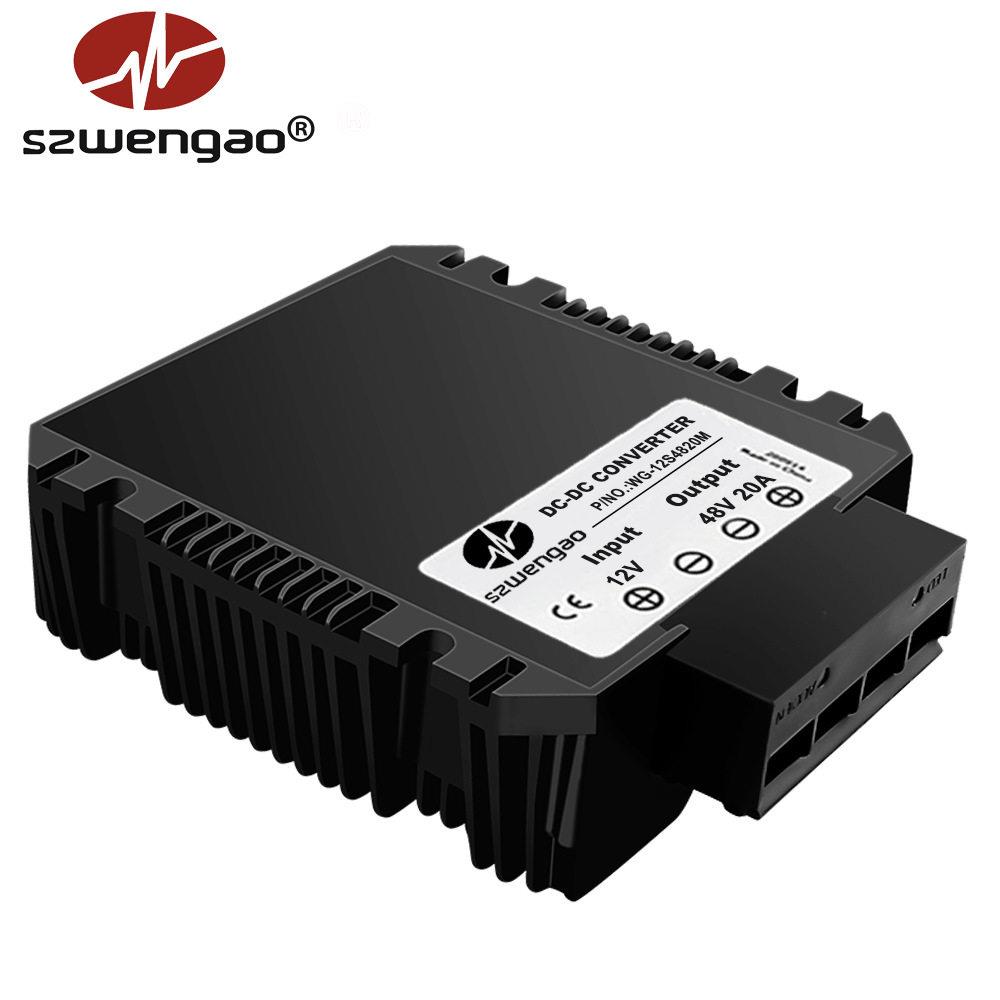 【新款上市】12V转48V20A 960W大功率转换器端子式直流升压器防水