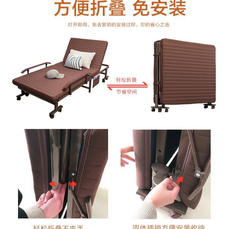 折叠床家用午休双人简易床办公室单人午睡躺椅便携陪护床神器