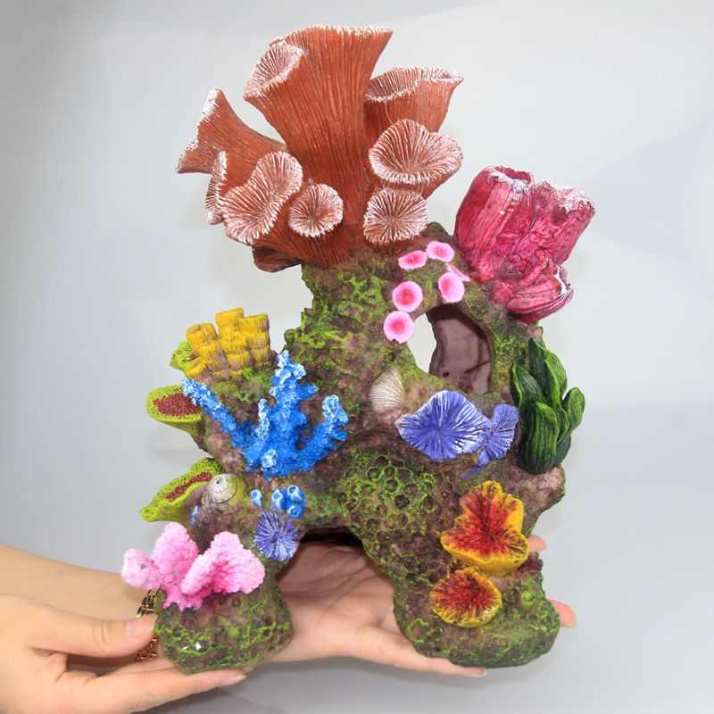 仿真造景水族瑞水缸鱼缸麒假山摆件礁石珊瑚海景珊瑚假贝壳装饰品