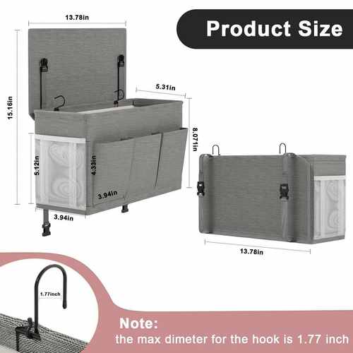 床头置物架宿舍上铺收纳大学生床上手机挂袋寝室床边布艺挂篮