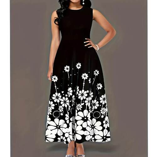 Large size women's long dress 大码女装长款连衣裙