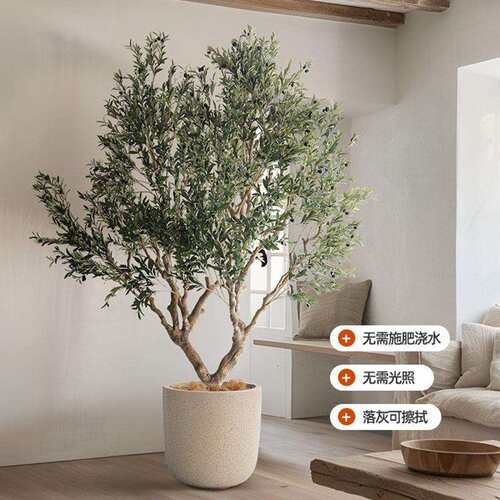 人造橄榄树仿真橄榄树大型室内绿植盆栽新中式假树园林景观装饰树