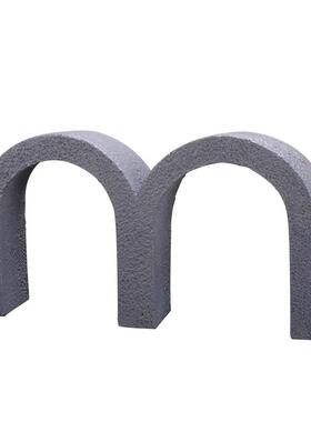 创意字母造型M摆件北欧现代简约家居客厅样板房酒店几何饰品