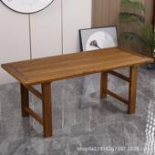 桌老榆木长LUY形方茶桌茶室实木喝茶用家实木餐桌厂家生产大板桌