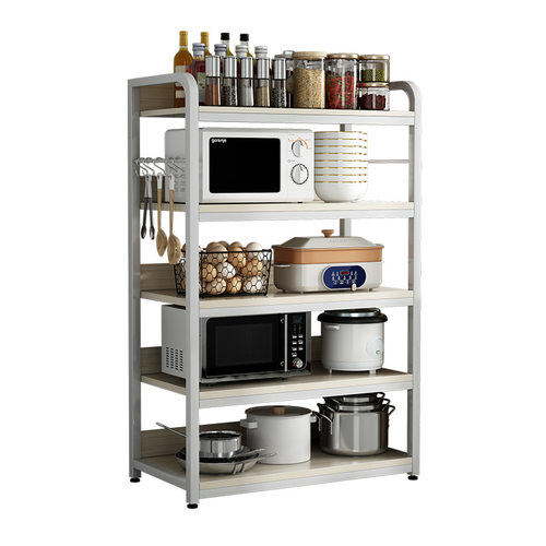 厨房置物架落地式家用多层微波炉架多功能放锅放碗收纳储物大架子
