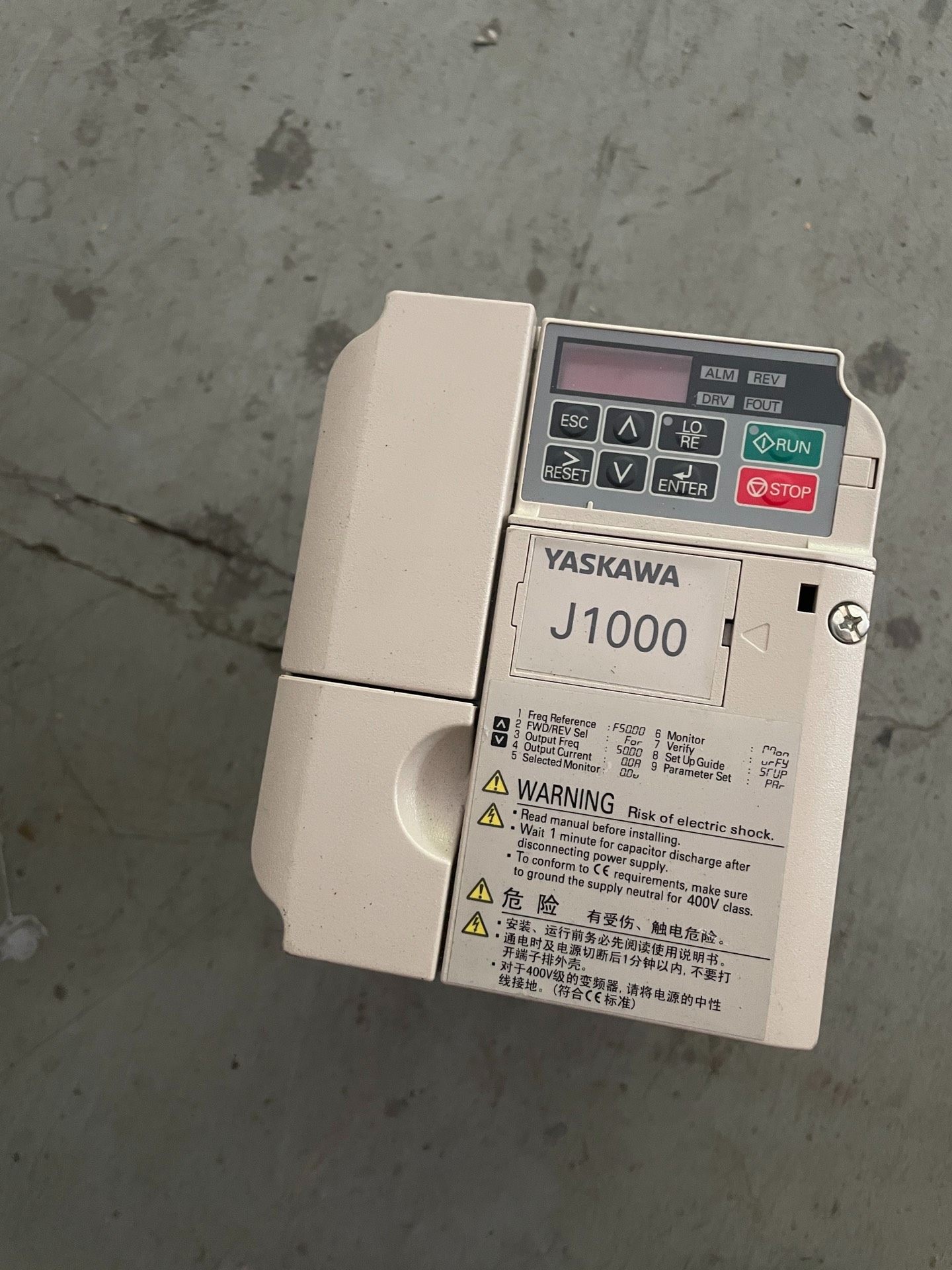 安川J1000变频器可以冲新CIMR-JB4A0004BBA