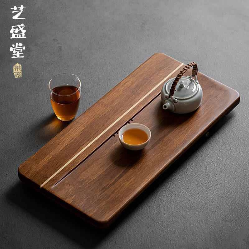 重竹实木台茶盘家用具托盘茶沥水小型重竹茶盘轻奢现干泡小茶台代