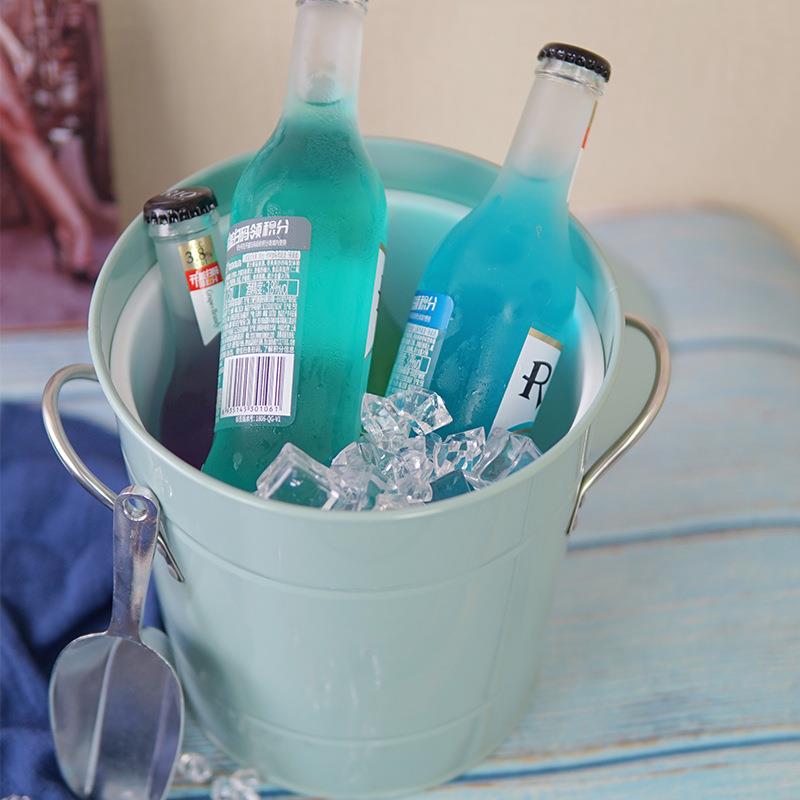镀锌铁圆形冰粒手桶冰桶啤香酒瓶桶酒提店酒吧槟红酒不锈PJT-010