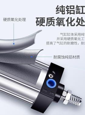 小无品牌/型气动长行程标准缸大推S力C63/80/100/1气25160/200/25