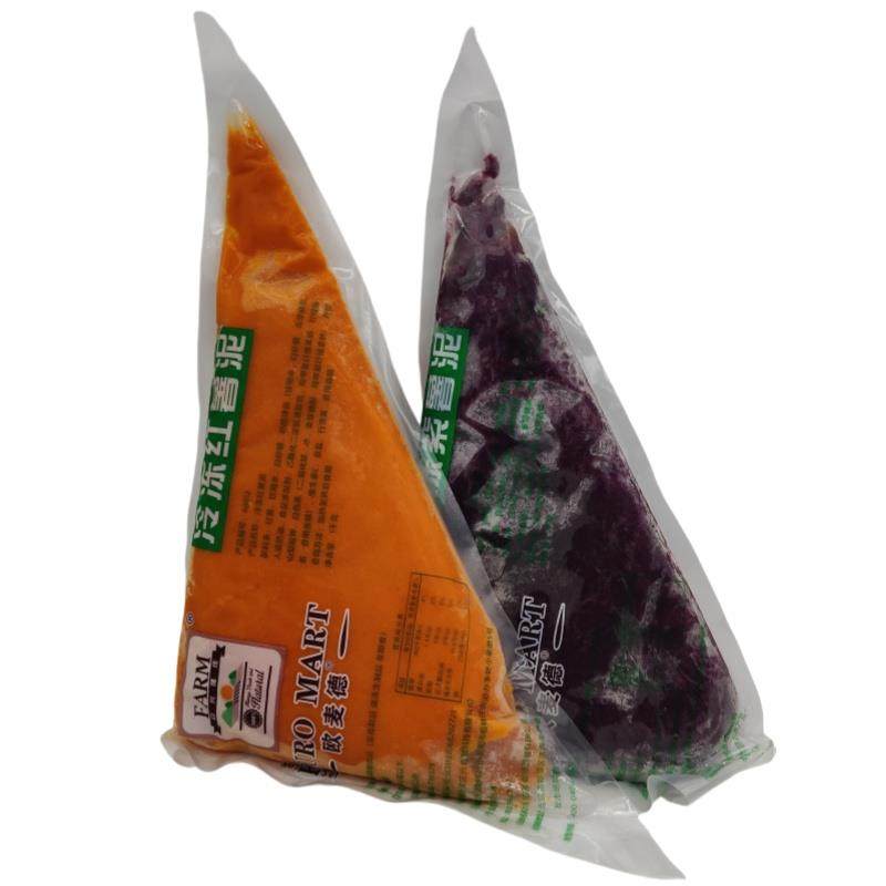 欧麦德冷冻红薯泥紫薯泥番薯酱1kg糕点馅料奶茶甜品沙拉披萨原料