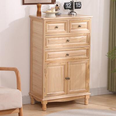 斗柜实木美式收室纳储物柜卧边柜厅靠墙小柜BAI子置物客柜餐边柜B