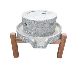 石雕石磨家用研磨器手工手动石磨盘怀旧豆浆机大理石石头磨子