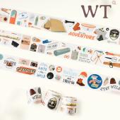 WT原创胶带 野营冒险探险徒步郊游主题手账和纸胶带模切 边界旅人