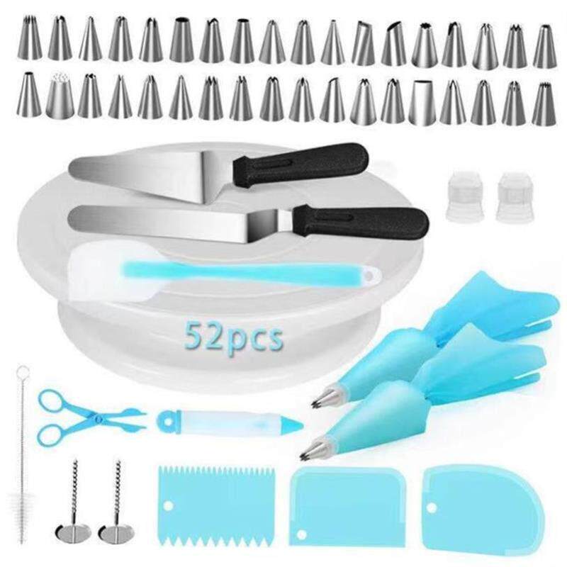 137Pcs Cake Turntable Decorating Tools Piping Nozzle Bag Se1