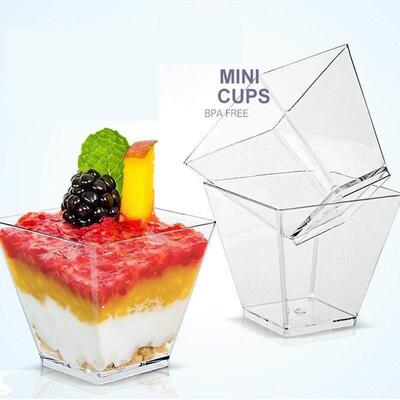 25/50/100pcs 60ML Disposable Plastic Dessert Cups Portion