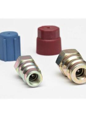 R12接口转换成R134A汽车空调高低压快速接头 内有气门心内1/4 3/8