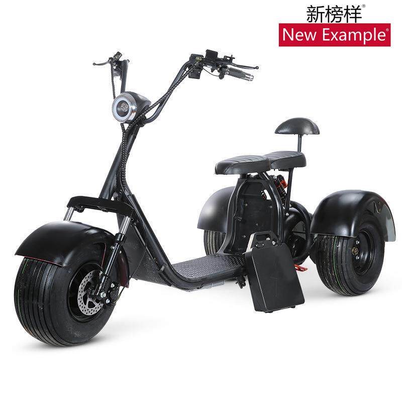 X7三轮电瓶车哈雷三轮电动车城市宽胎锂电60V电池前后减震锂电池