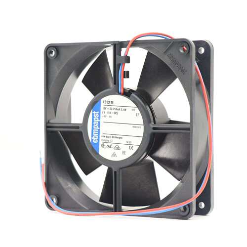 原装德国ebmpapst风扇4312/12M DC12V 机箱机柜通信通讯散热