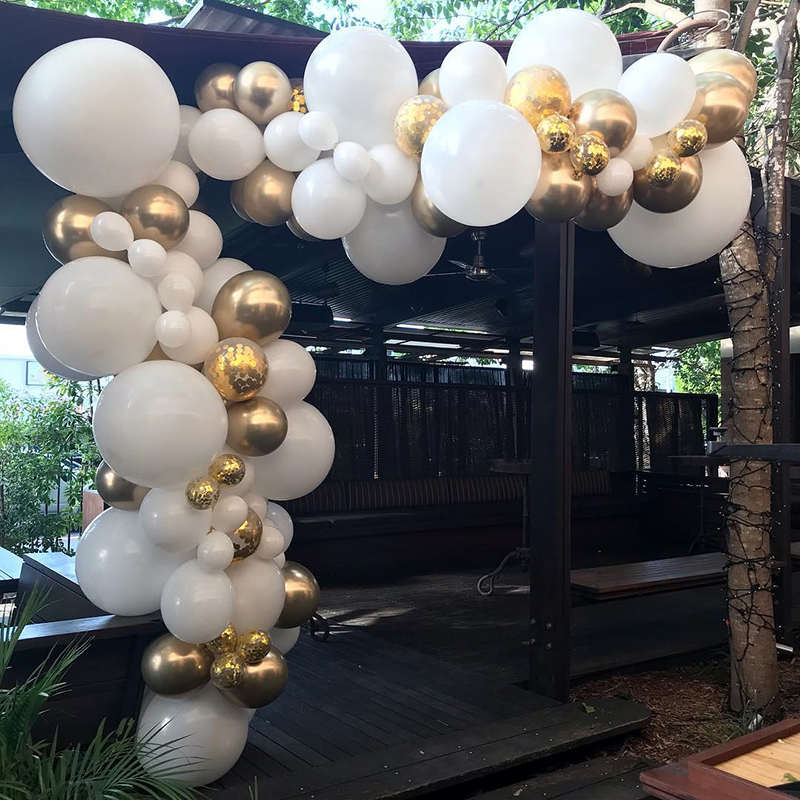 ins白金色网红气球链装饰儿童周岁生日派对开业店铺幼儿园开学