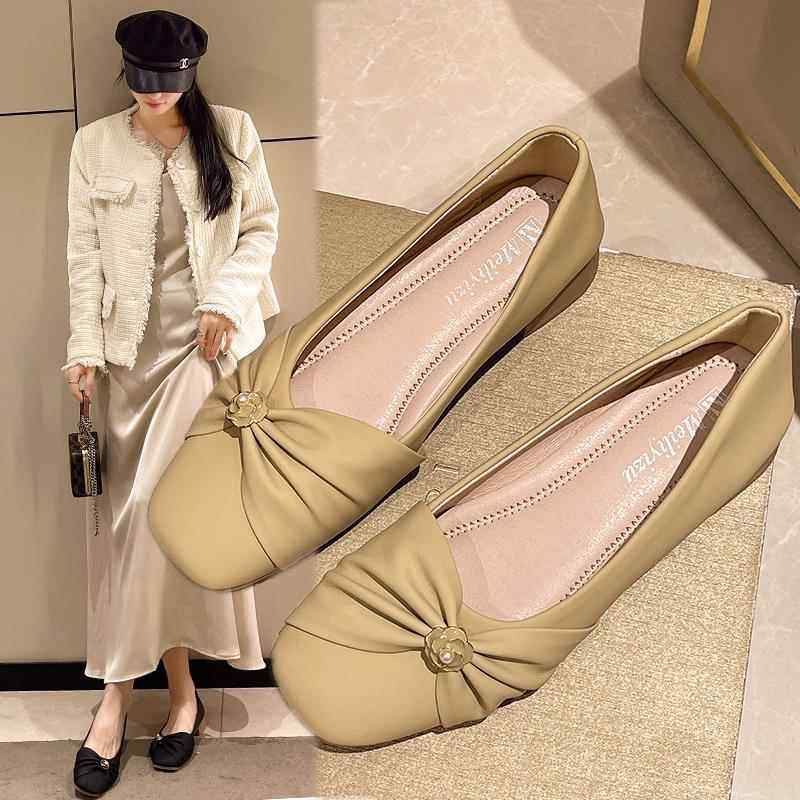 春季法式低跟单鞋女2026年季新款晚晚平底配裙子奶奶鞋百搭0121n,女鞋,浅口单鞋,淘宝优惠券,粉丝福利购,淘宝优惠卷