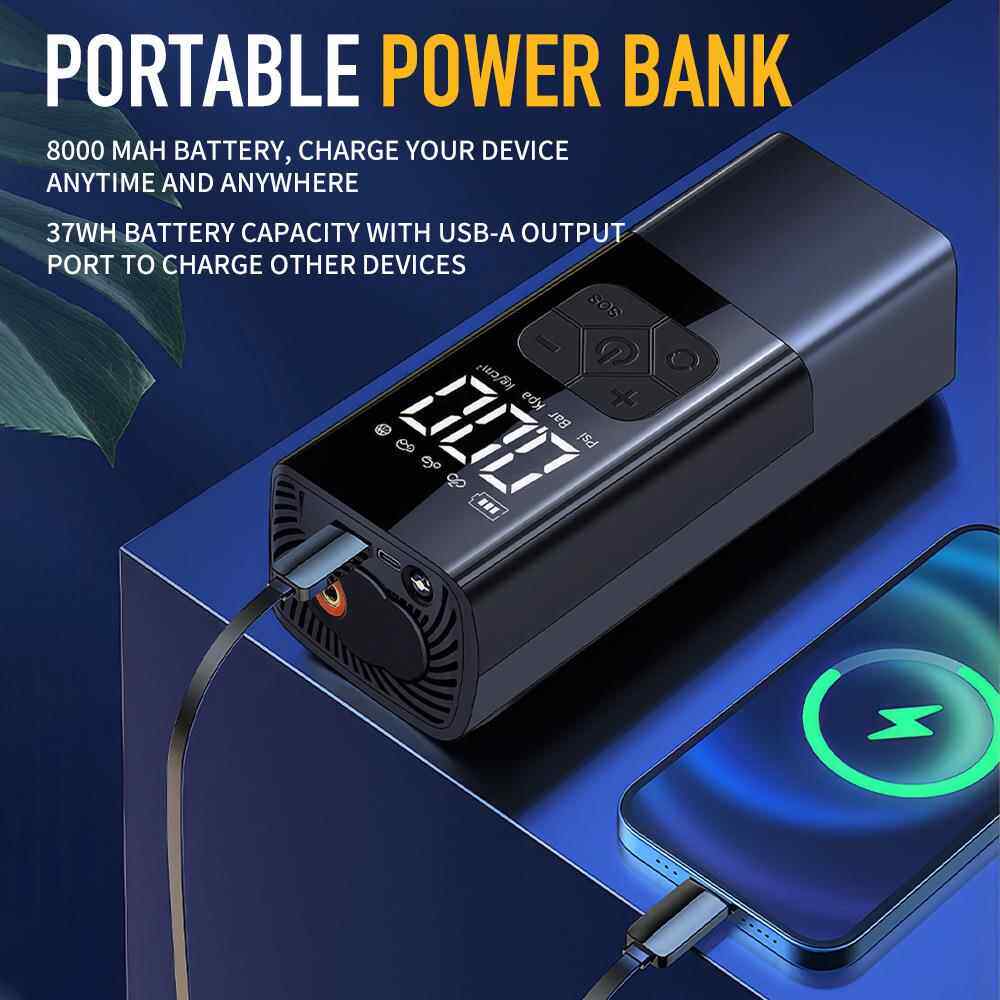 车载线充气动泵车用轮应电打气泵便149携式汽车急启动电源一体胎