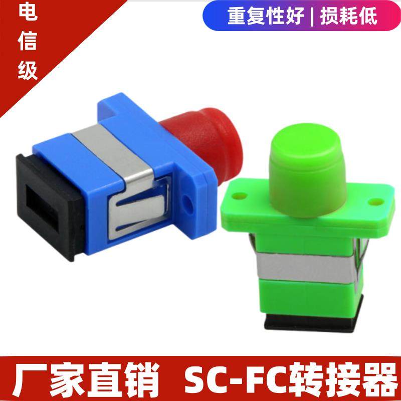 电信级FC转SC 方转圆光纤适配器/法兰/法兰头/耦合器光纤连接