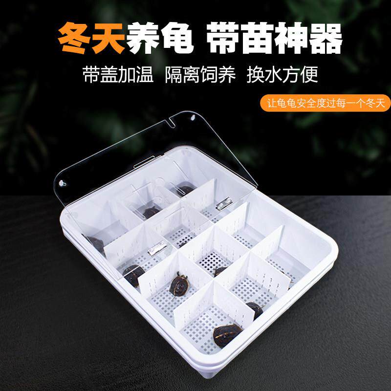乌龟饲养缸加温棒过冬育苗盆带盖子粪便分离发色隔离盒懒人网红龟