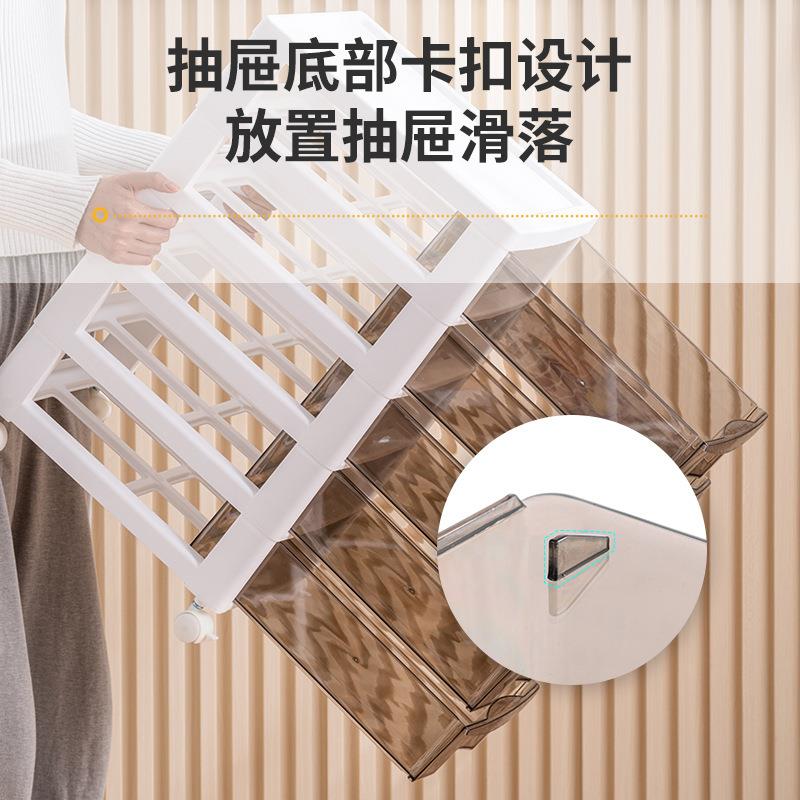 屉抽式收纳柜多层文置物柜多办公9022室桌下带滑轮功能件可移动储
