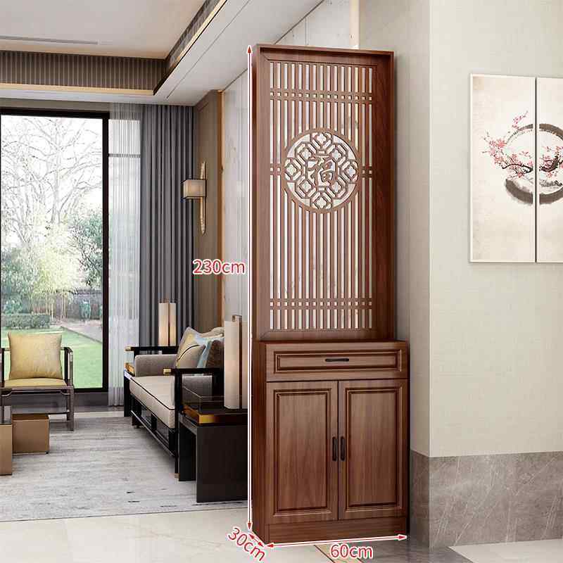 正品屏风断客玄厅中式福隔字置物架入户进对门实木正大门关柜鞋柜