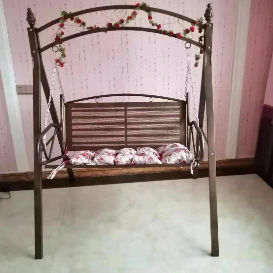 躺椅户外庭院双人阳台铁家用双人椅摇椅儿童吊吊床成人秋千支架艺
