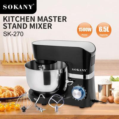 热卖SOKANY270揉面机多功能家用和面机6.5L厨师机StandMixer
