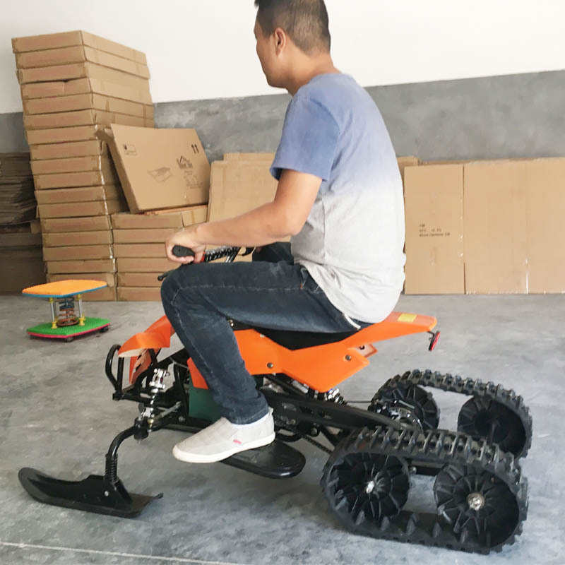 成人儿童电动滑雪车雪地摩托车履带式雪橇车雪地雪场设备