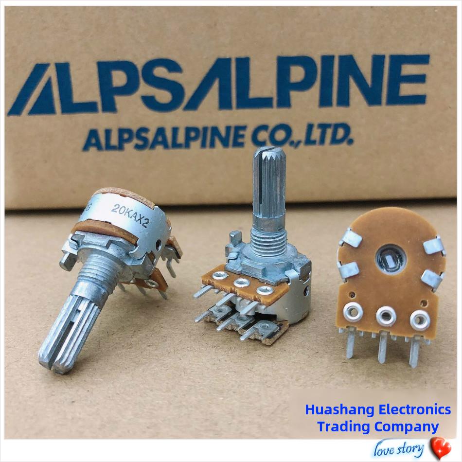 ALPS原装16型旋转电位器功放机音响音量调节开关A20K双联6脚B100K