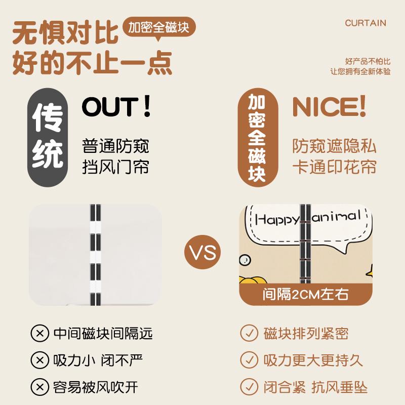 布艺空调门帘隔断打窗磁吸免孔家用室遮挡防ALL24-83尘遮丑宿舍隐