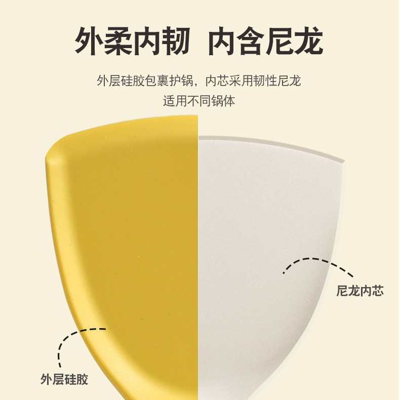 硅胶厨具7件套北欧简约烹饪厨房用具漏铲漏勺炒菜锅铲套装