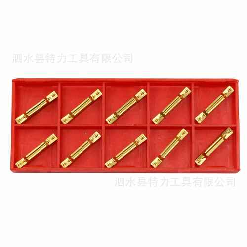 MGMN300数控刀片 10Pcs 金色硬质合金涂层刀粒 切槽刀片