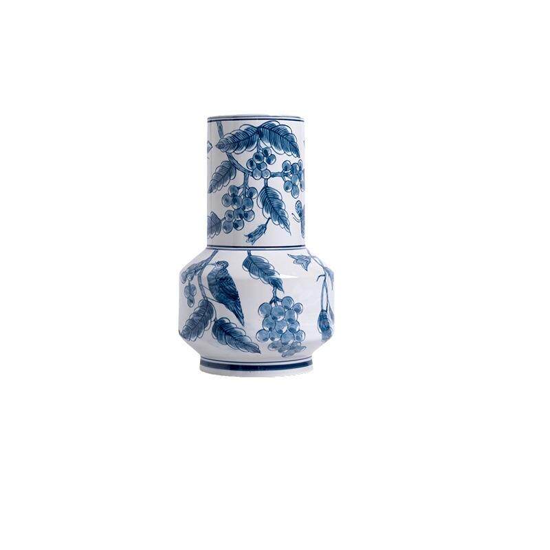 青花瓷陶瓷花瓶中式客厅插花花器餐桌复古装饰品新中式储物罐摆件