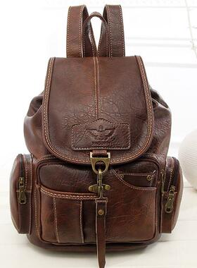 Women Backpack High Quality Leather School Girl Shoulder Bag