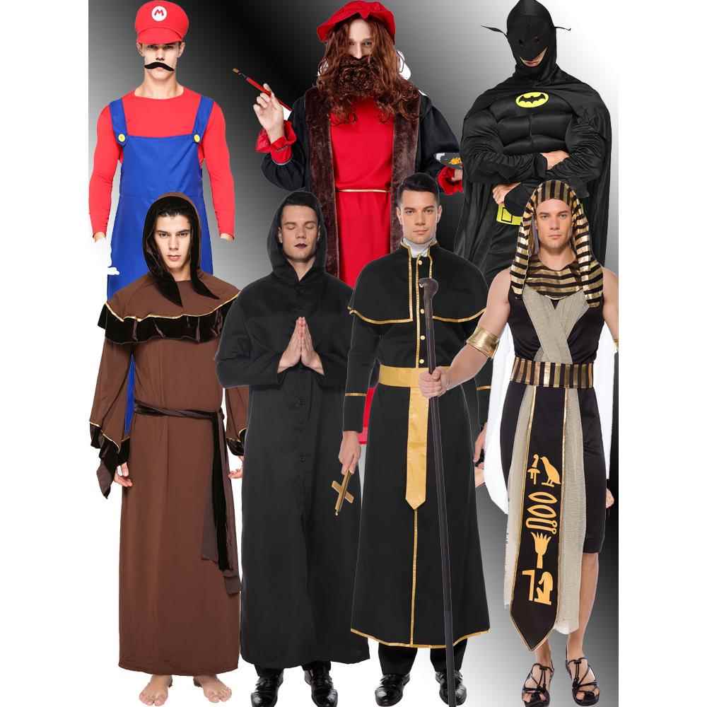 万圣节服装成人男吸血鬼海盗超人衣服cosplay服大人蝙蝠侠牛魔王
