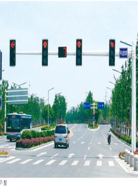 厂家F型单臂四指示交通信号灯高速路孔一体化红绿灯