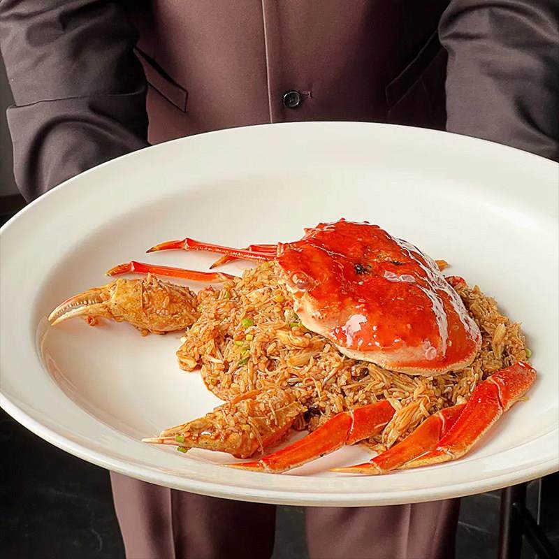 酒店中式厨房餐具陶瓷宽边大圆盘鱼头盘浅盘圆盘海鲜蟹盘蒸鱼盘,餐饮具,盘,淘宝优惠券,粉丝福利购,淘宝优惠卷