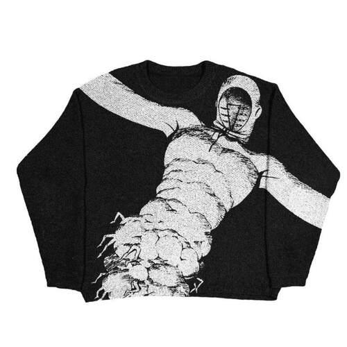 Sweater Style Aesthetic Women's Pattern Hooded Knitted