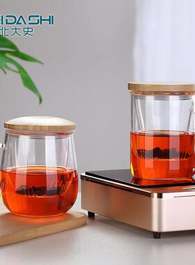 北大史红茶杯玻璃泡茶杯网红水杯ins过滤玻璃水杯家用杯茶水分离